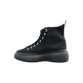 Superga 2596 Platform Bubble Mid Paint Lettering Black